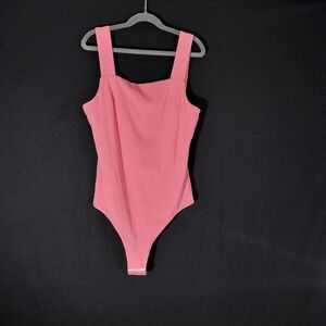 New Size S Pink Square Neck Tank Top Shirt  Bodysuit